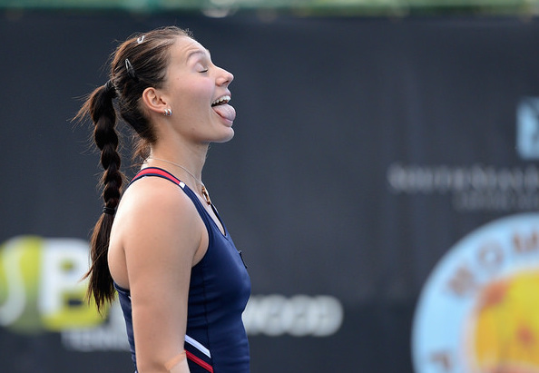 Jaksic has a big personality and isn't afraid to let loose on the court. Photo: Christopher Levy