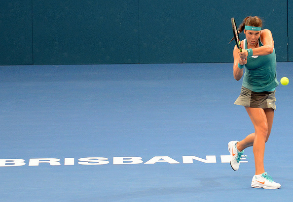 Ajla Tomljanovic in action in Brisbane. Photo: Christopher Levy