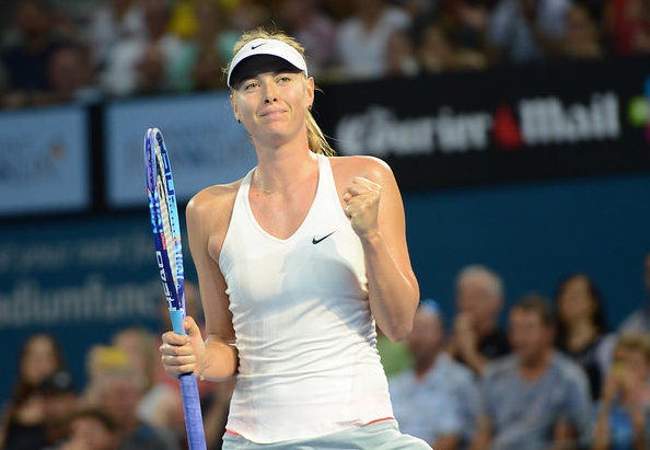 Maria Sharapova has been all business in Brisbane. Photo: Christopher Levy.