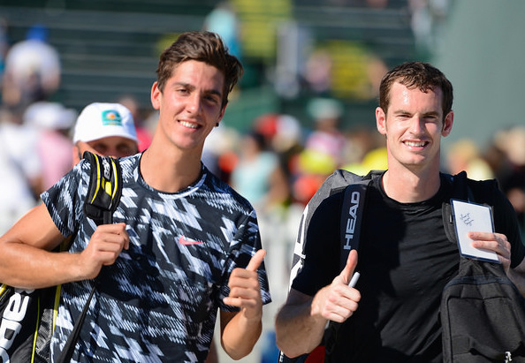 Kokkinakis has been all smiles this week at Indian Wells. Photo: Christopher Levy