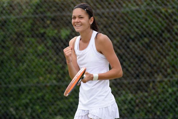 Andreea Mitu at the 2014 Wimbledon qualifying tournament. Photo: Christopher Levy